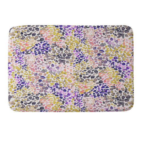 Ninola Design Purple Speckled Painting Watercolor Stains Memory Foam Bath Mat