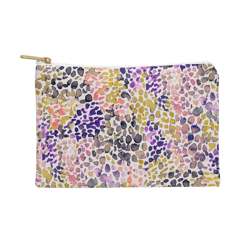 Ninola Design Purple Speckled Painting Watercolor Stains Pouch