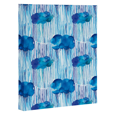 Ninola Design Rain Blue Clouds Art Canvas