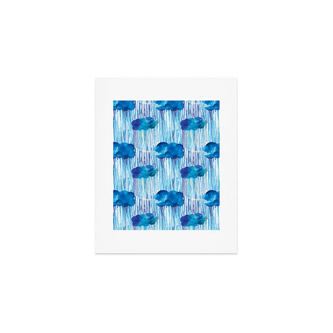 Ninola Design Rain Blue Clouds Art Print