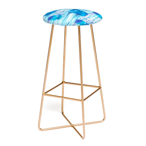Ninola Design Rain Blue Clouds Bar Stool