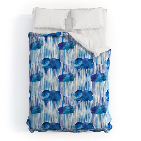 Ninola Design Rain Blue Clouds Comforter