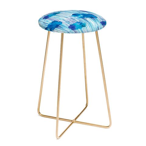 Ninola Design Rain Blue Clouds Counter Stool