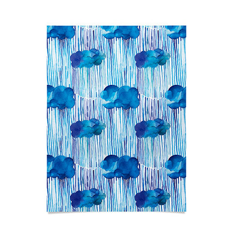 Ninola Design Rain Blue Clouds Poster