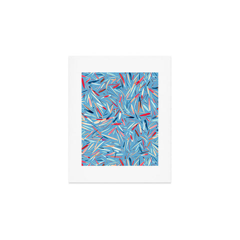Ninola Design Rain Stripes Blue Art Print