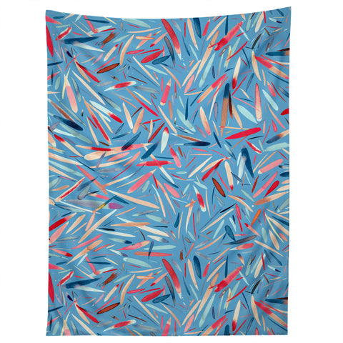 Ninola Design Rain Stripes Blue Tapestry