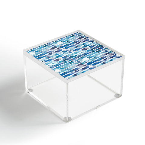 Ninola Design Rainbow Raindrops Blue Acrylic Box
