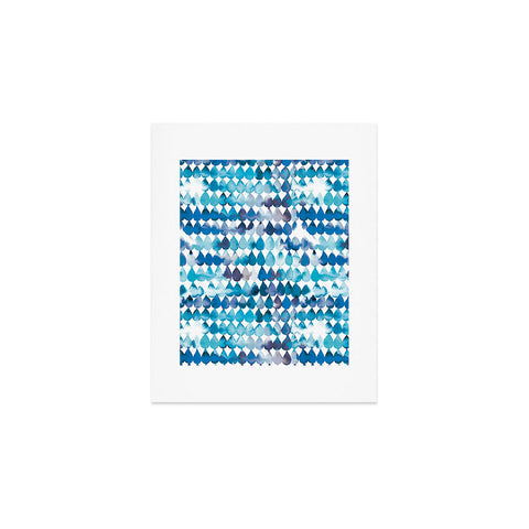 Ninola Design Rainbow Raindrops Blue Art Print
