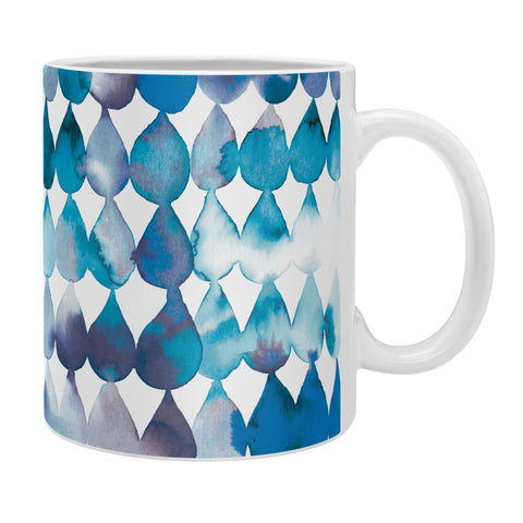 Ninola Design Rainbow Raindrops Blue Coffee Mug