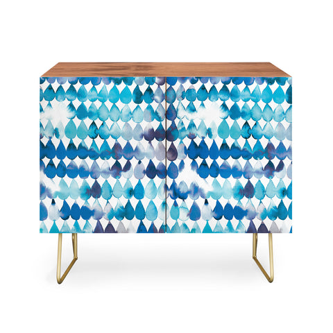 Ninola Design Rainbow Raindrops Blue Credenza