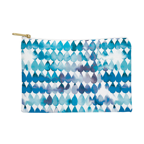 Ninola Design Rainbow Raindrops Blue Pouch