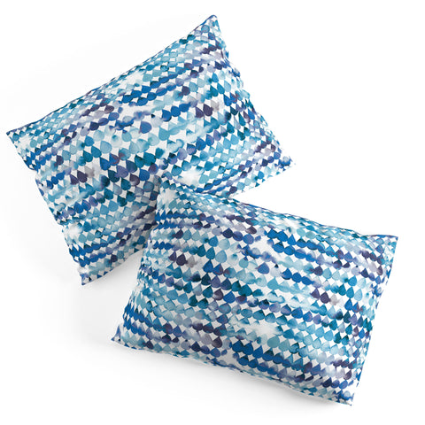 Ninola Design Rainbow Raindrops Blue Pillow Shams