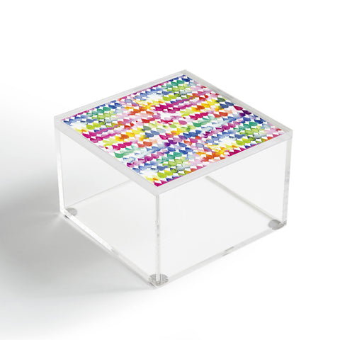 Ninola Design Rainbow Raindrops Colorful Acrylic Box