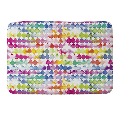 Ninola Design Rainbow Raindrops Colorful Memory Foam Bath Mat
