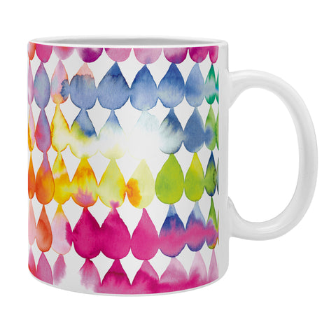 Ninola Design Rainbow Raindrops Colorful Coffee Mug