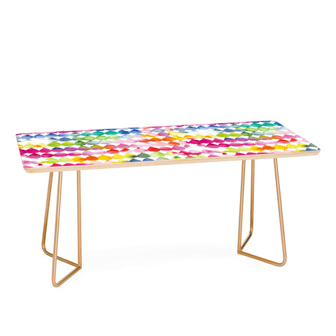 Ninola Design Rainbow Raindrops Colorful Coffee Table