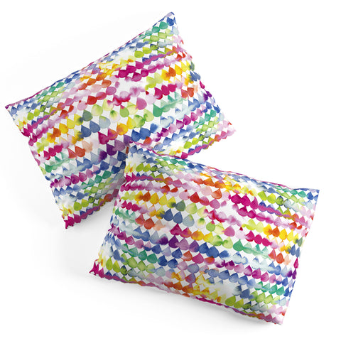 Ninola Design Rainbow Raindrops Colorful Pillow Shams