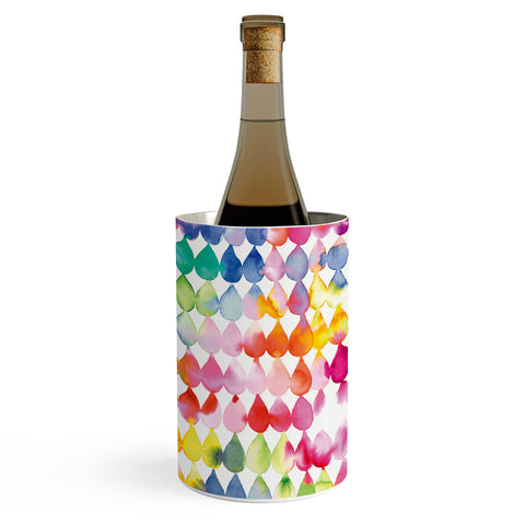 Ninola Design Rainbow Raindrops Colorful Wine Chiller