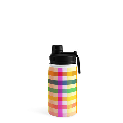 Ninola Design Rainbow Spring Gingham Water Bottle