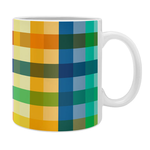 Ninola Design Rainbow Spring Gingham Coffee Mug