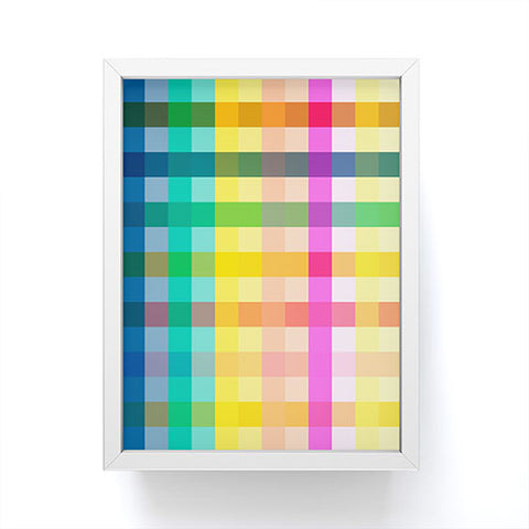 Ninola Design Rainbow Spring Gingham Framed Mini Art Print