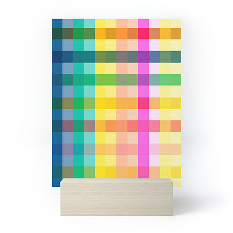 Ninola Design Rainbow Spring Gingham Mini Art Print