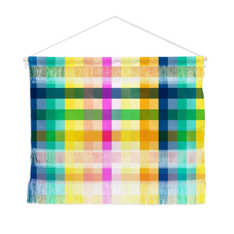Ninola Design Rainbow Spring Gingham Wall Hanging Landscape