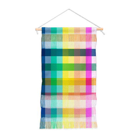Ninola Design Rainbow Spring Gingham Wall Hanging Portrait