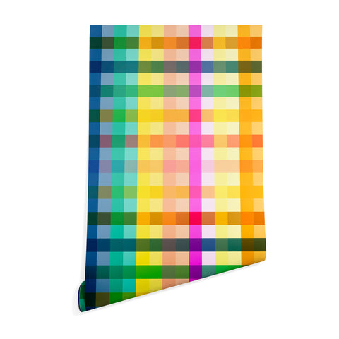 Ninola Design Rainbow Spring Gingham Wallpaper