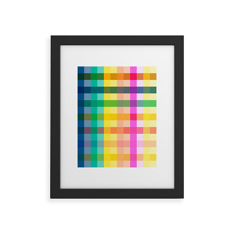Ninola Design Rainbow Spring Gingham Framed Art Print