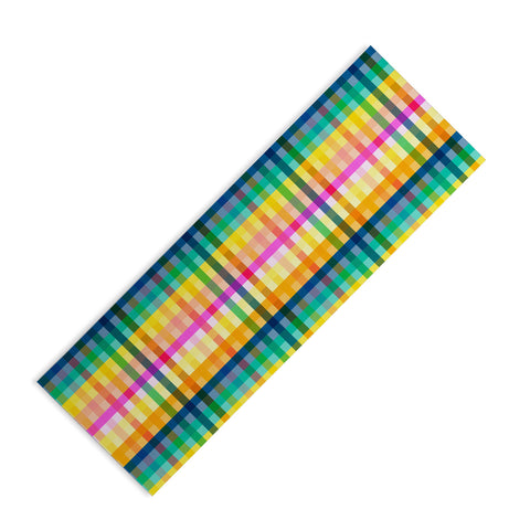 Ninola Design Rainbow Spring Gingham Yoga Mat