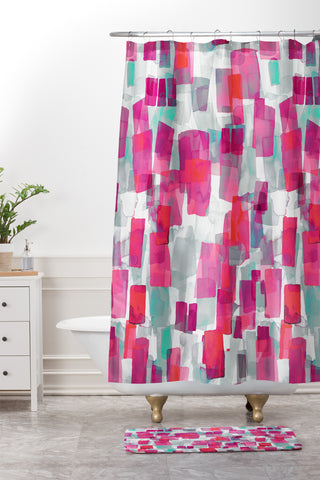 Ninola Design Rectangular Romantic Shower Curtain And Mat