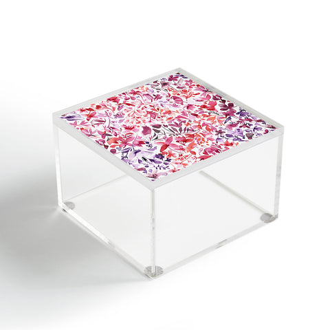 Ninola Design Red flowers and plants ivy Acrylic Box