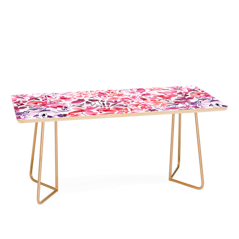 Ninola Design Red flowers and plants ivy Coffee Table