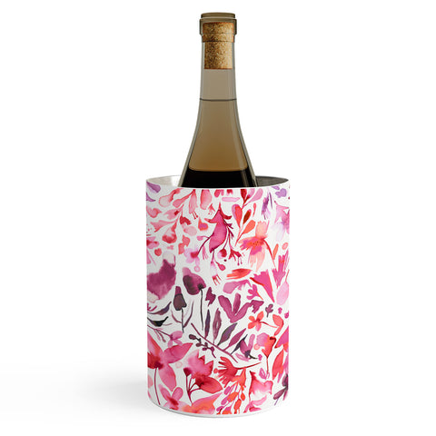 Ninola Design Red flowers and plants ivy Wine Chiller