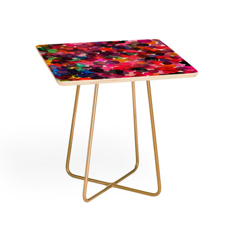 Ninola Design Red overlapped watercolor dots Side Table