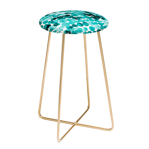 Ninola Design Relaxing Ink Bleeding Dots Counter Stool