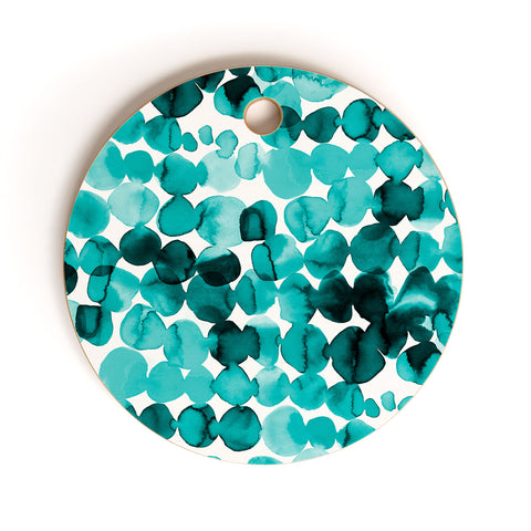 Ninola Design Relaxing Ink Bleeding Dots Cutting Board Round