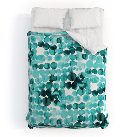 Ninola Design Relaxing Ink Bleeding Dots Duvet Cover