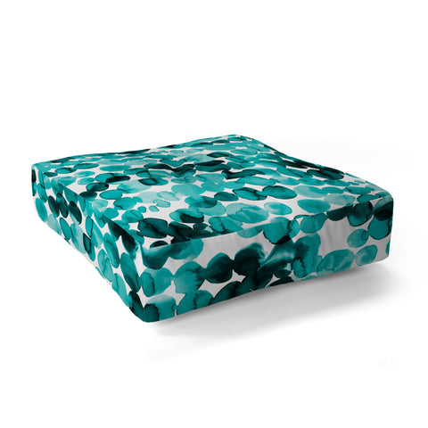 Ninola Design Relaxing Ink Bleeding Dots Floor Pillow Square