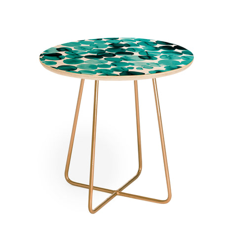 Ninola Design Relaxing Ink Bleeding Dots Round Side Table