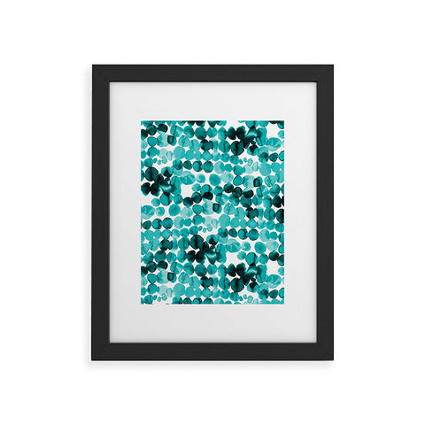 Ninola Design Relaxing Ink Bleeding Dots Framed Art Print