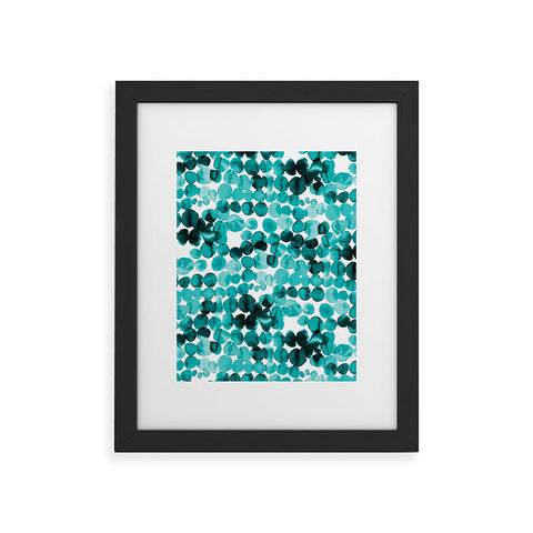 Ninola Design Relaxing Ink Bleeding Dots Framed Art Print