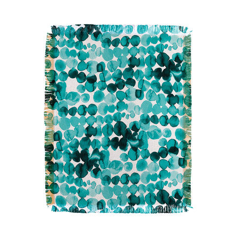 Ninola Design Relaxing Ink Bleeding Dots Throw Blanket