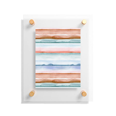 Ninola Design Relaxing Stripes Mineral Copper Floating Acrylic Print