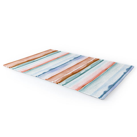 Ninola Design Relaxing Stripes Mineral Copper Area Rug