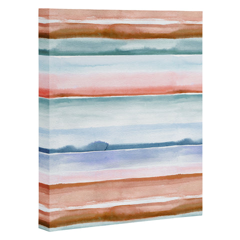 Ninola Design Relaxing Stripes Mineral Copper Art Canvas