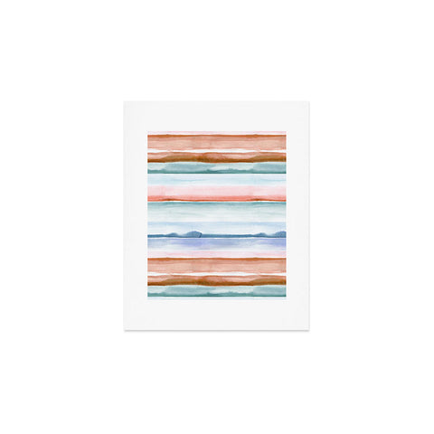 Ninola Design Relaxing Stripes Mineral Copper Art Print