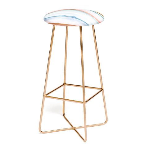 Ninola Design Relaxing Stripes Mineral Copper Bar Stool