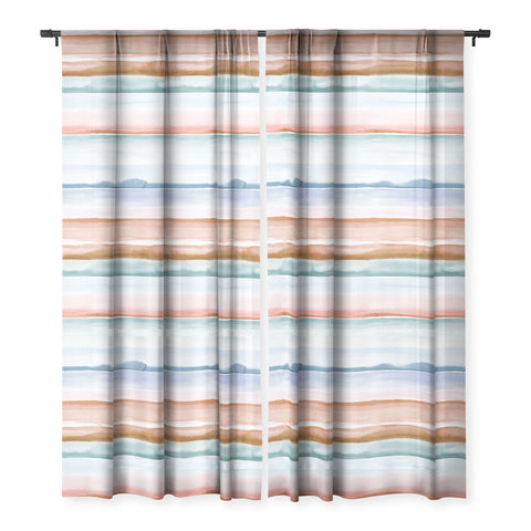 Ninola Design Relaxing Stripes Mineral Copper Sheer Non Repeat
